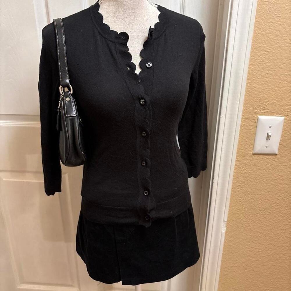 Kate spade black quarter sleeve cardigan. Size XXS